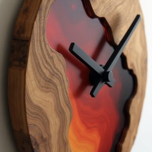 Reloj de Pared Artesanal en Resina Epóxica (Ø 17 cm) – Edición Exclusiva - vista 2