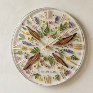 Reloj de Pared Artesanal en Resina Epóxica (Ø 17 cm) – Edición Exclusiva - vista 1