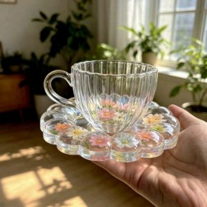 Juego de Pocillos con Plato para Té y Café (4 Puestos / 8 Piezas) – ¡Únicos! - vista 2